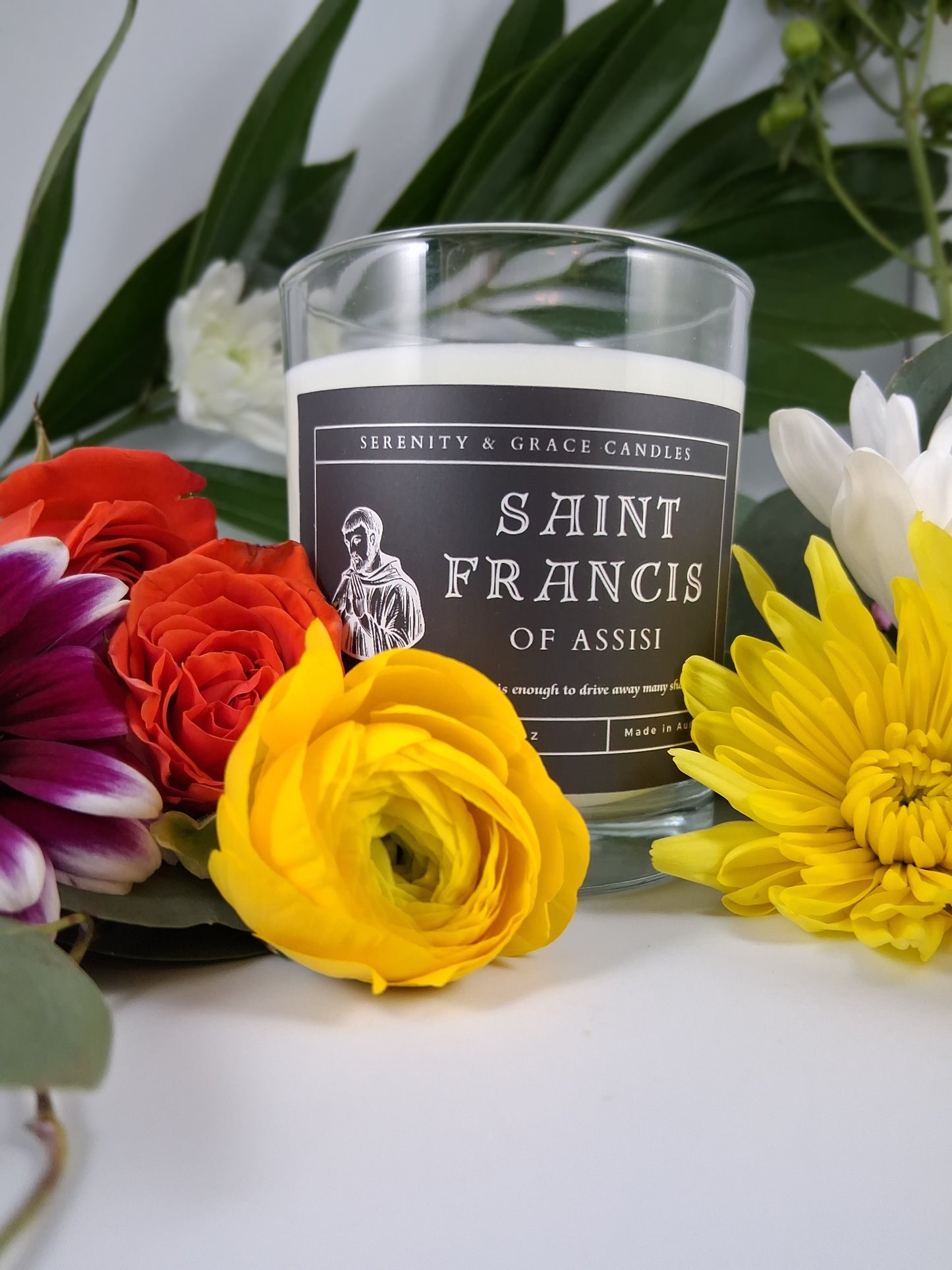 Saint Francis Candle